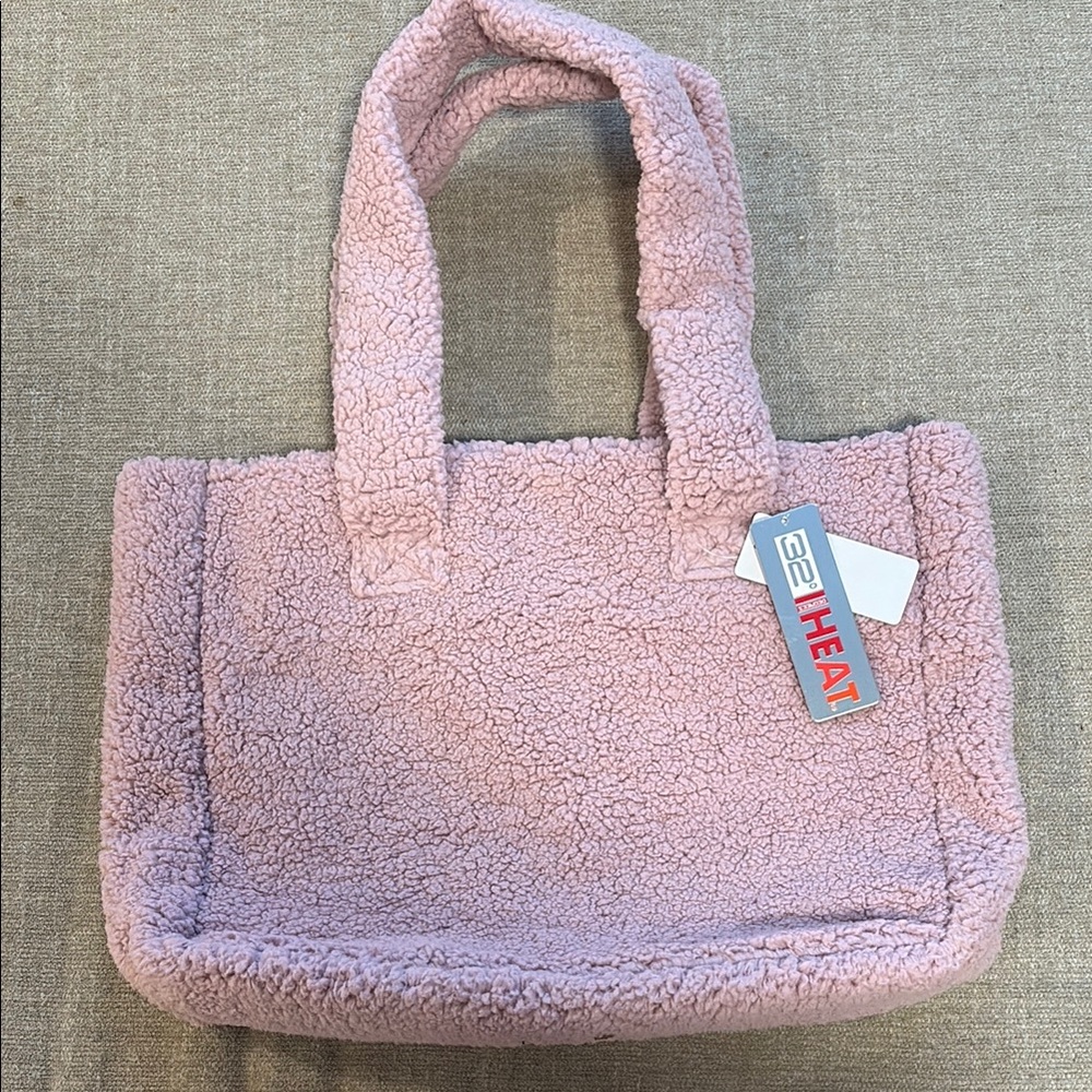 32 Degrees Pink Plush Tote Bag